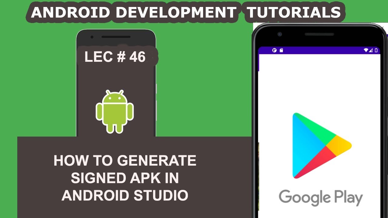 How To Generate Signed Apk In Android Studio - 46 - Android Development Tutorial For Beginners