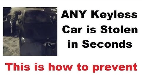 Keyless cars stolen in 5 Seconds - "relay attack" and "replay attack" (read pinned comment)