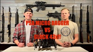 GLOCK 43X VS PSA MICRO DAGGER!!!#budget #guns #psa