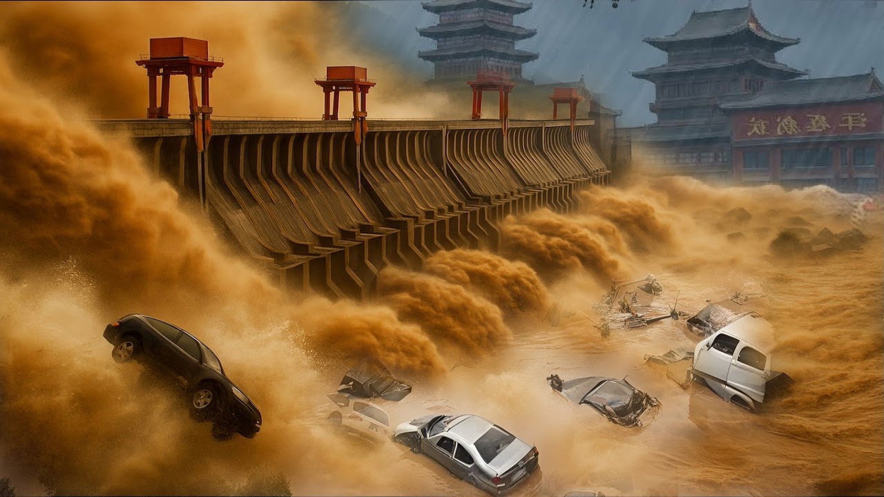 Китай затоплен: плотина Саньмэнься и тайфун Тапа опустошают города.