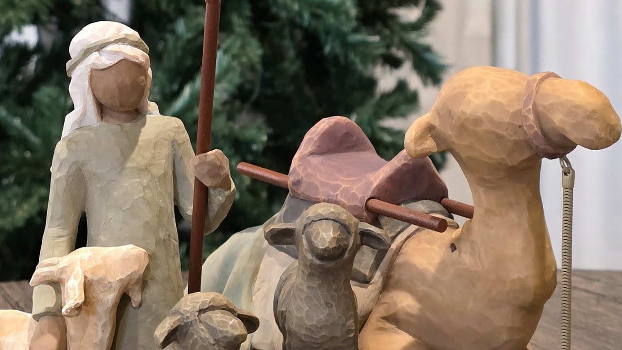 Complete Your Nativity Scene | Willow Tree Shepherd & Animals Figurine