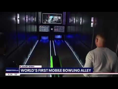 Local entrepreneur builds first-ever mobile bowling alley inside semi 