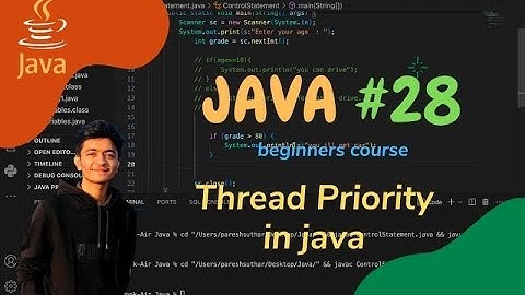 Java Programming : 🔥Thread Priority getpriority(),setpriority() || #28
