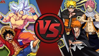 Goku Vs Naruto Vs Luffy Vs Ichigo Vs Natsu Anime Movie Cartoon Fight Club Movie