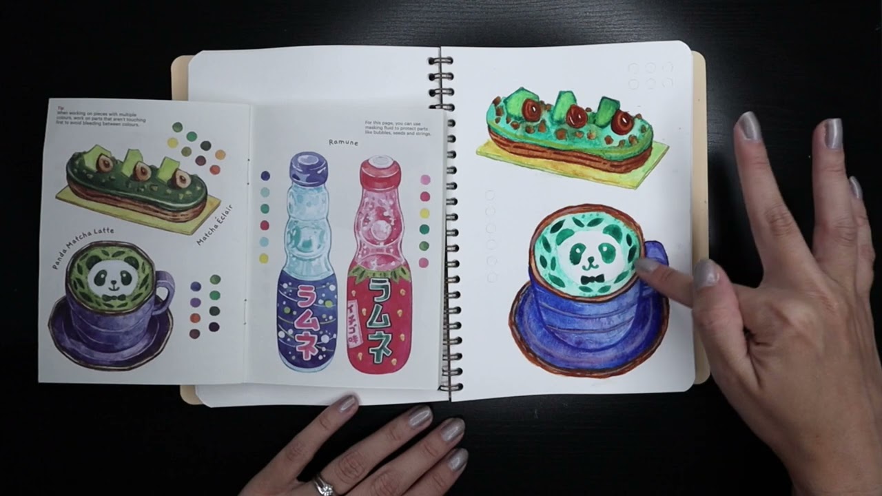 Mossery Art Kit workbook flip through. Watercolour Plate to Paper review