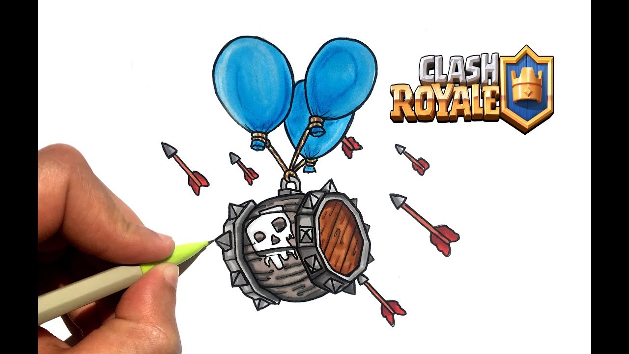 DESSIN BALLON A SQUELETTE !! CLASH ROYALE