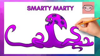 How To Draw Smarty Marty - Garten of Banban | Easy Step By Step Drawing Tutorial