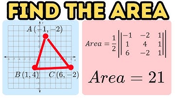 How to Find the Area of a Triangle in a Coordinate Plane Using the Determinant of a Matrix