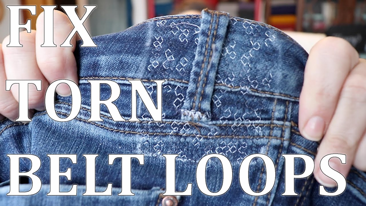How to fix a torn belt loop on Jeans 
