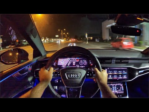 2021 Audi RS7 Sportback (Sports Exhaust) POV Night Drive (3D Audio)(ASMR)