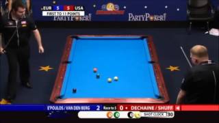 Ekonomopoulos/Van Den Berg vs Dechaine/Shuff - Mosconi Cup - Day 3 (incomplete)