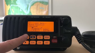 How to input position & time into Icom VHF radio