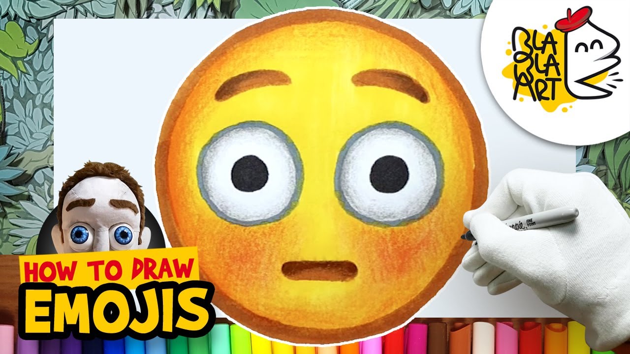How To Draw The Shocked Emoji Beautiful Emoji Drawing Step By Step Easy And Cute Blabla Art Youtube