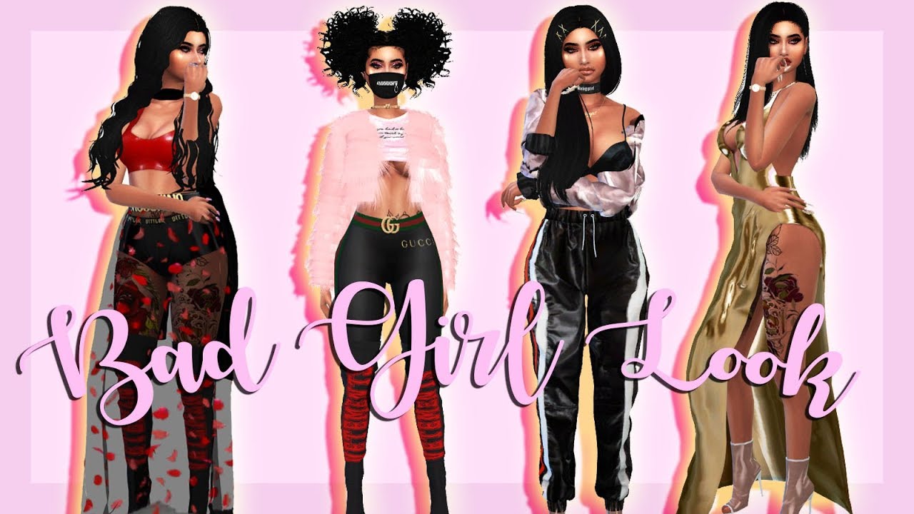 The Sims 4 || Create A Sim || Bad Girl Lookbook CC+ Sim Download - YouTube