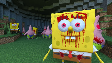 Spongebob 3d SpongeBob CURSED 😱 Bikini Bottom Addon in Minecraft PE MMCRAFT TV