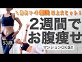 【２週間お腹痩せ筋トレ】４億回再生！成功者続出！Chloe Tingの [2週間チャレンジ🔥] のカスタマイズ版！【初心者、40-50代〜でも】