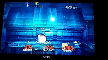 Super Smash Bros. Brawl Mr Game and Watch (CPU) VS. Jigglypuff (CPU) VS. Olimar (CPU)