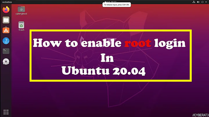 How to enable root login(GUI) in Ubuntu 20.04 | 2021