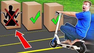 RUN OVER Hiding Person in the Box Challenge!