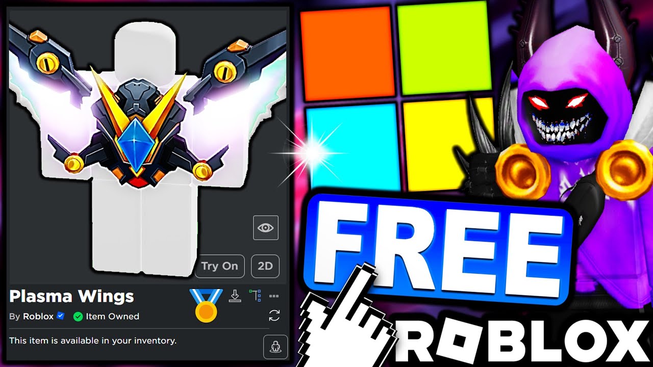 FREE ACCESSORY! HOW TO GET Plasma Wings! (ROBLOX MICROSOFT REWARDS  EXCLUSIVE ITEM) 