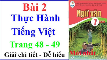 Ngữ Văn 7 Bài 2 | Thực Hành Tiếng Việt | Trang 48 – 49 | Cánh Diều