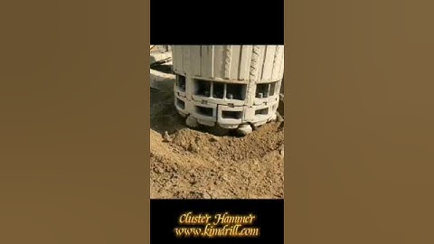 cluster hammer drill into the hard rock formation #piling #foundationdrilling  #cluster #dth