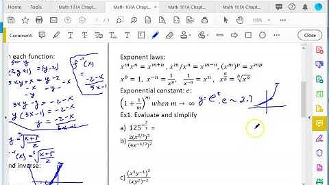 Openstax Calculus Ch 1.5 part 1 Exponential function