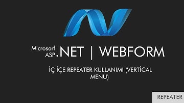 C# ASP.NET İÇ İÇE REPEATER KULLANIMI (VERTİCAL MENU)