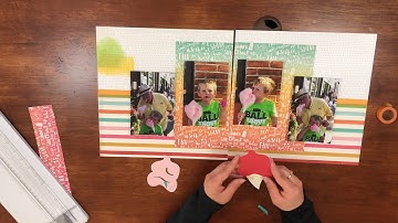 Two Page Scrapbook Layout Process Video