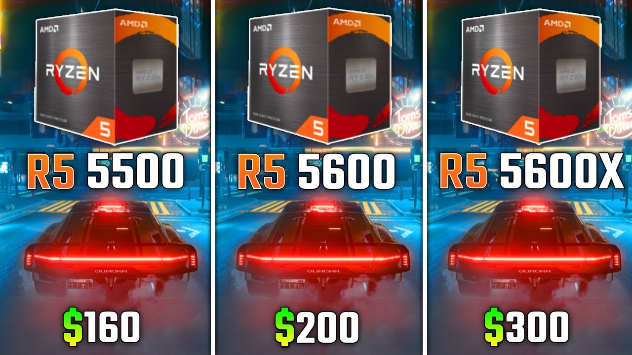 AMD RYZEN 5 5500 vs RYZEN 5 5600 vs RYZEN 5 5600X