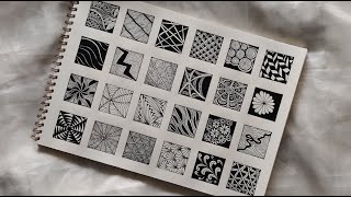 24 zentangle patterns || 24 Doodle Patterns, Zentangle Patterns, Mandala Patterns part