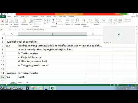 Video: Cara Menulis Tes Di Excel