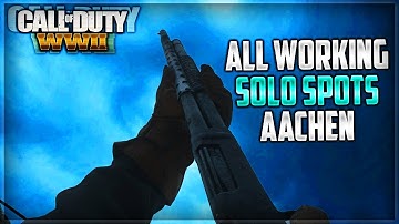 ALL WORKING GLITCHES AND SPOTS ON AACHEN - CALL OF DUTY WW2 GLITCHES