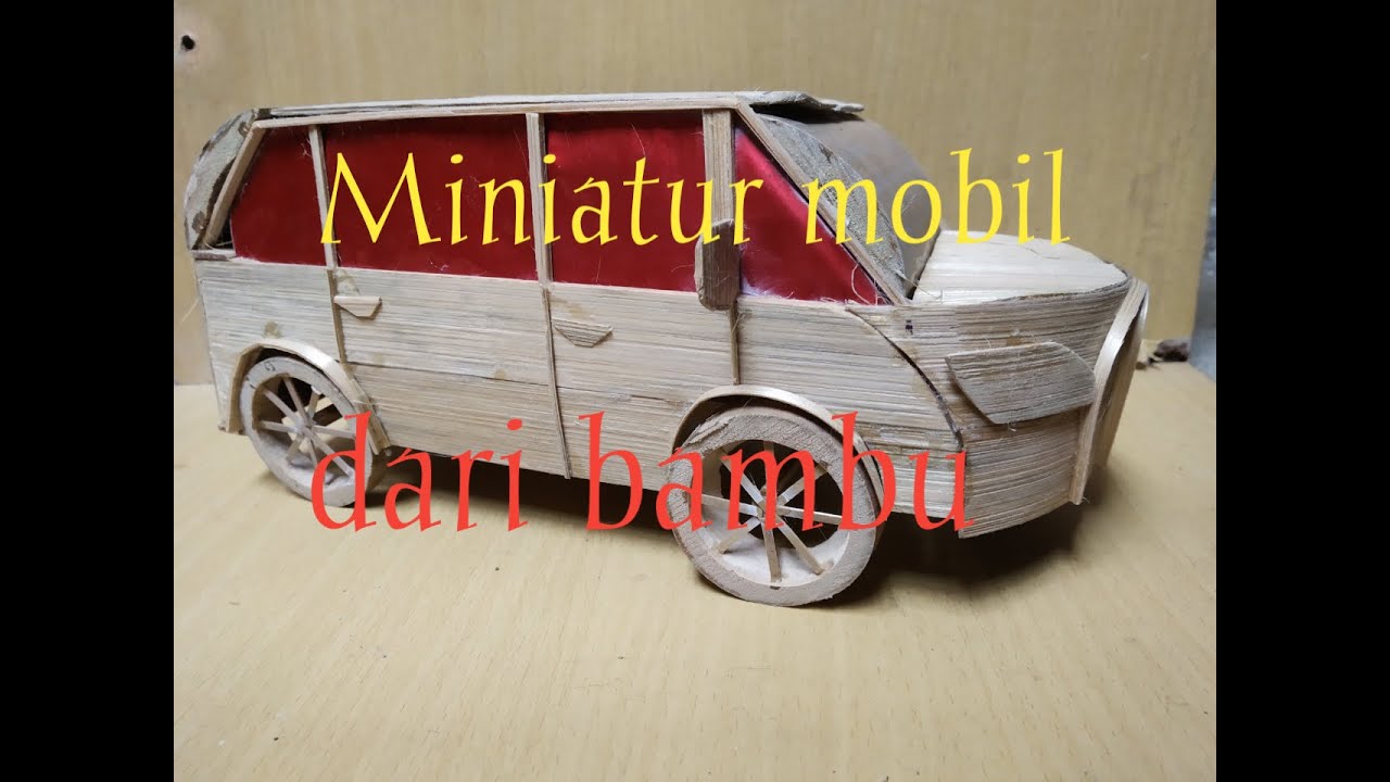 Ide Kreatif  miniatur mobil dari bambu  creative miniatur 