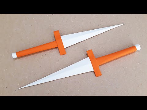 KAĞITTAN HANÇER YAPIMI | Knife - ( How To Make a Paper Dagger )