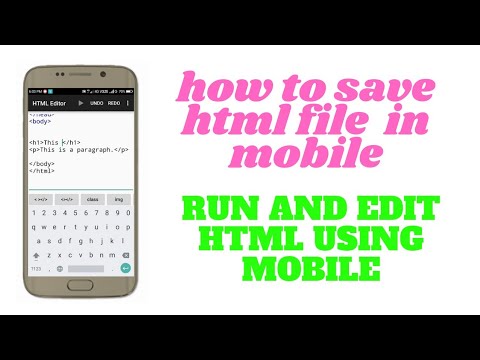 How to save html file in mobile and how we can reopen and share webpage ...