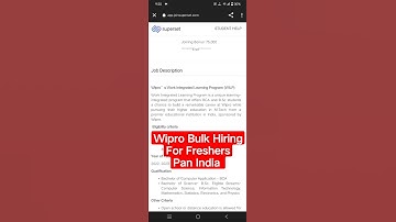 Wipro work integrated learning program 2023 last date 3 January 2023#wipro#wiprojobs#recruitment#it
