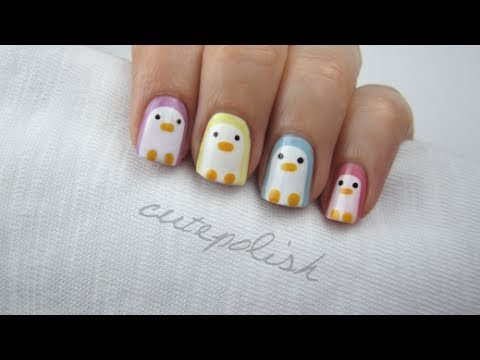 Nail Art: Pastel Penguins!