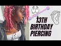 She Got an Industrial Piercing For Her 13th Birthday - Multiple New Ear Piercings