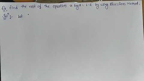 Examples on Bisection method