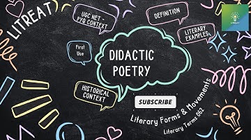 What is Didactic Poetry? | Literary Terms & Concept Explained in 5 Mins | UGC NET English