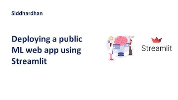 Deploying a Public Machine Learning Web App using Streamlit in Python | ML Deployment