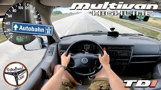 2002 VW T4 Multivan 2.5 TDI (151 KM) | Będzie 200?! V-MAX. Próba autostradowa. AUTOBAHN.