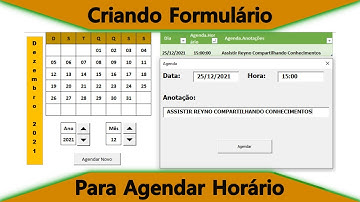 Criando um Formulário no Calendário com Agenda