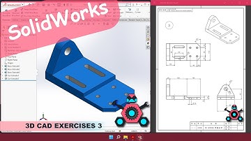 SolidWorks | 3D CAD EXERCISES 3 | StudyCadCam | Solution Tutorial |
