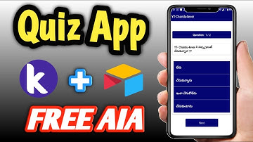 Dynamic Quiz App (FREE AIA file) Tutorial in Kodular || In Telugu