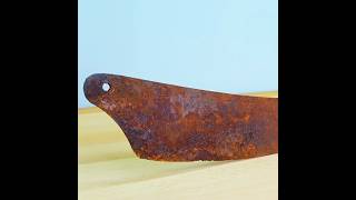130 years Old Impossible Restoration Black cleaver knife #restoraiton #cleaverknife #youtubeshorts