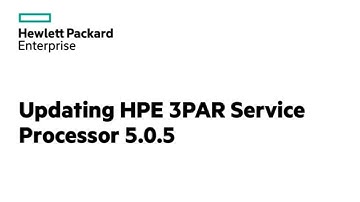 Updating the HPE 3PAR Service Processor 5.0.5 using the service console