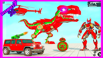 Dino Robot Car Game:Flying Robot Transforming Game Android gameplay