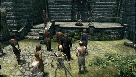 Skyrim First entering Solitude. Try to save Roggvir but he died from a heart attack